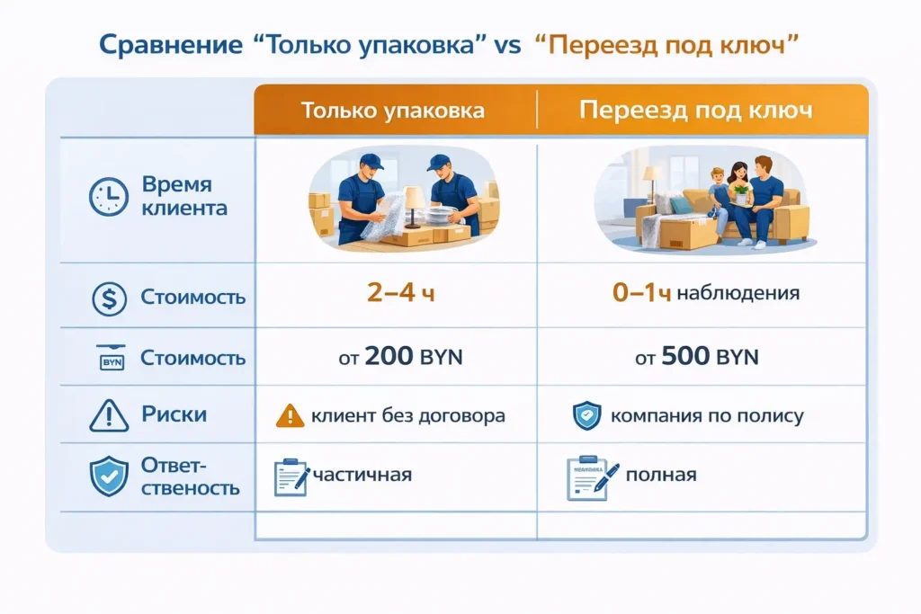 Переезд под ключ в Минске
