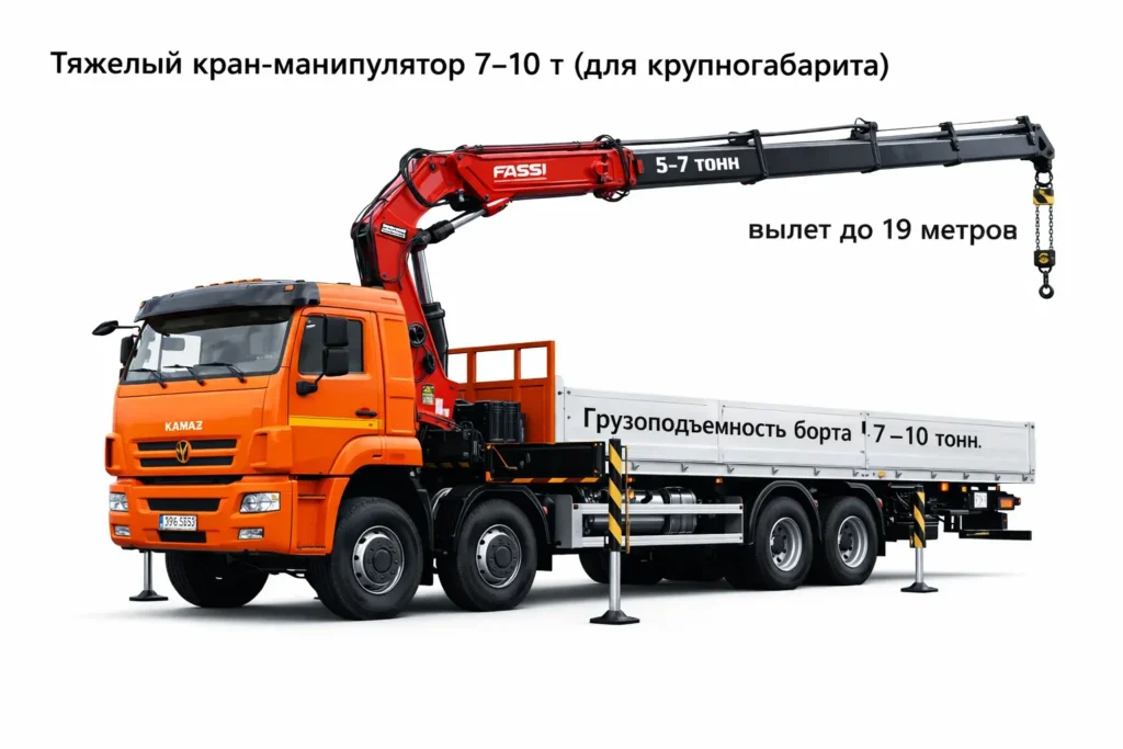 Тяжелый манипулятор 7–10 т (для крупногабарита)