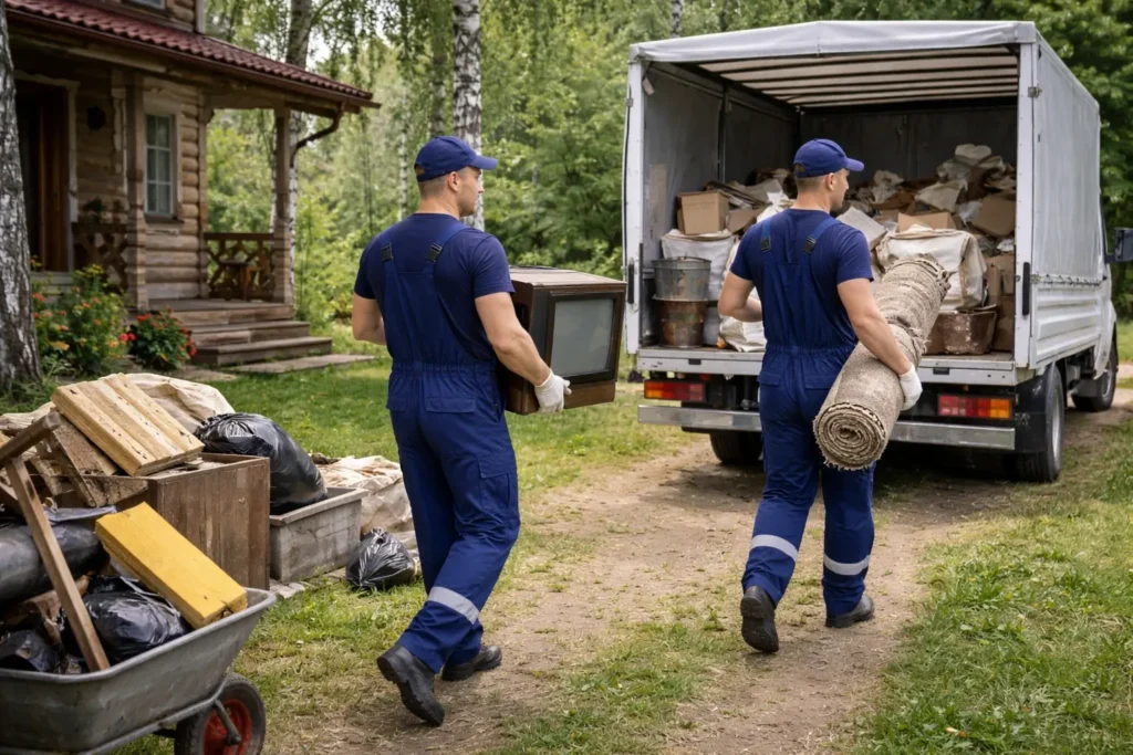 Вывоз хлама с дачи и участка